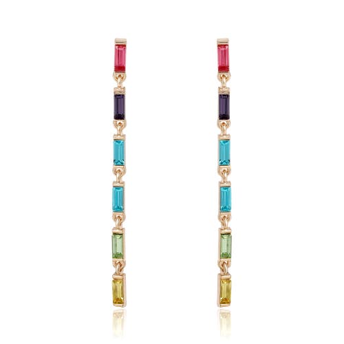 Bcbg Rainbow Linear Drop Earrings In Multi