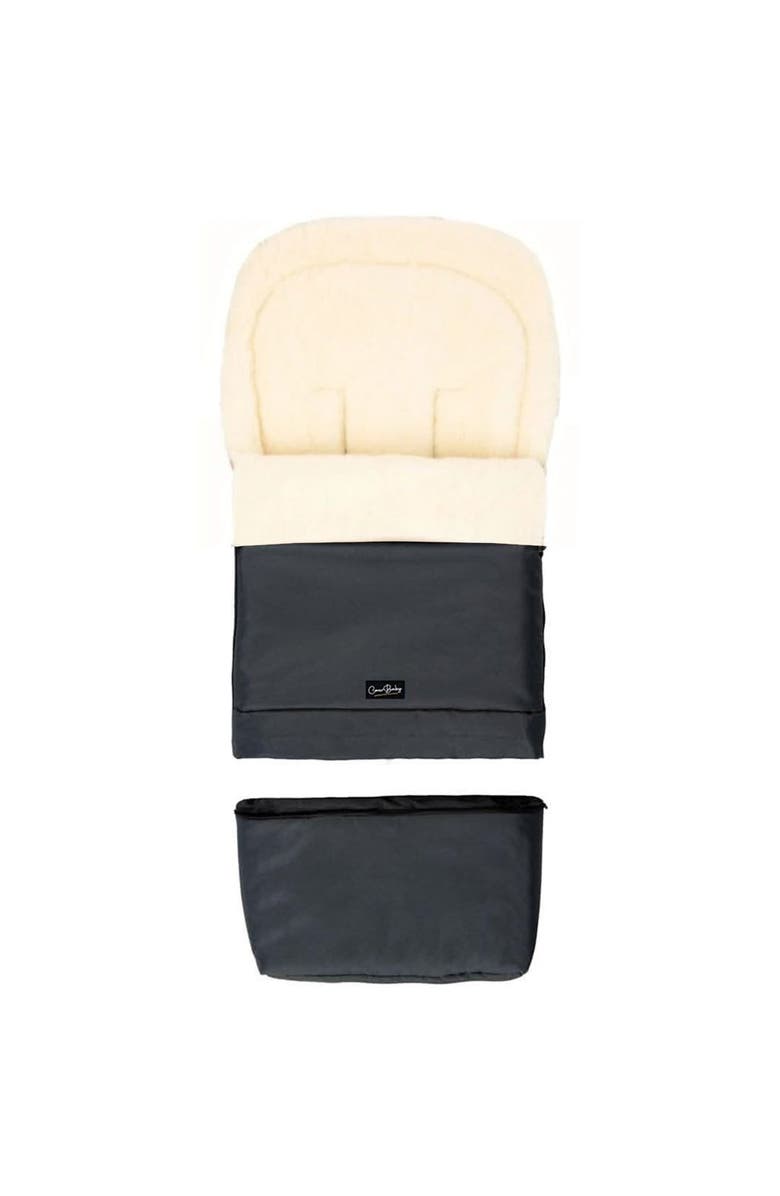 Cover Baby LLC Scandinavian Organic Wool Adjustable Footmuff, Alternate, color, Black Graphite