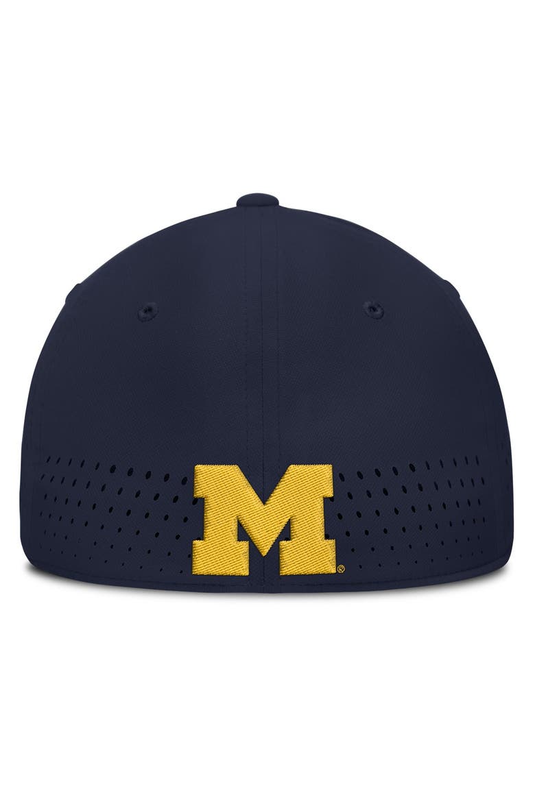 Men's Jordan Brand Navy Michigan Wolverines Gameday Aerobill Swooshflex Dri-FIT Hat, Alternate, color, Navy