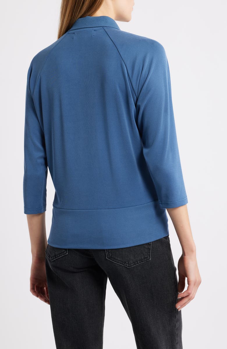 CITY BLUES Raglan Sleeve Polo, Alternate, color, Cadet Blue