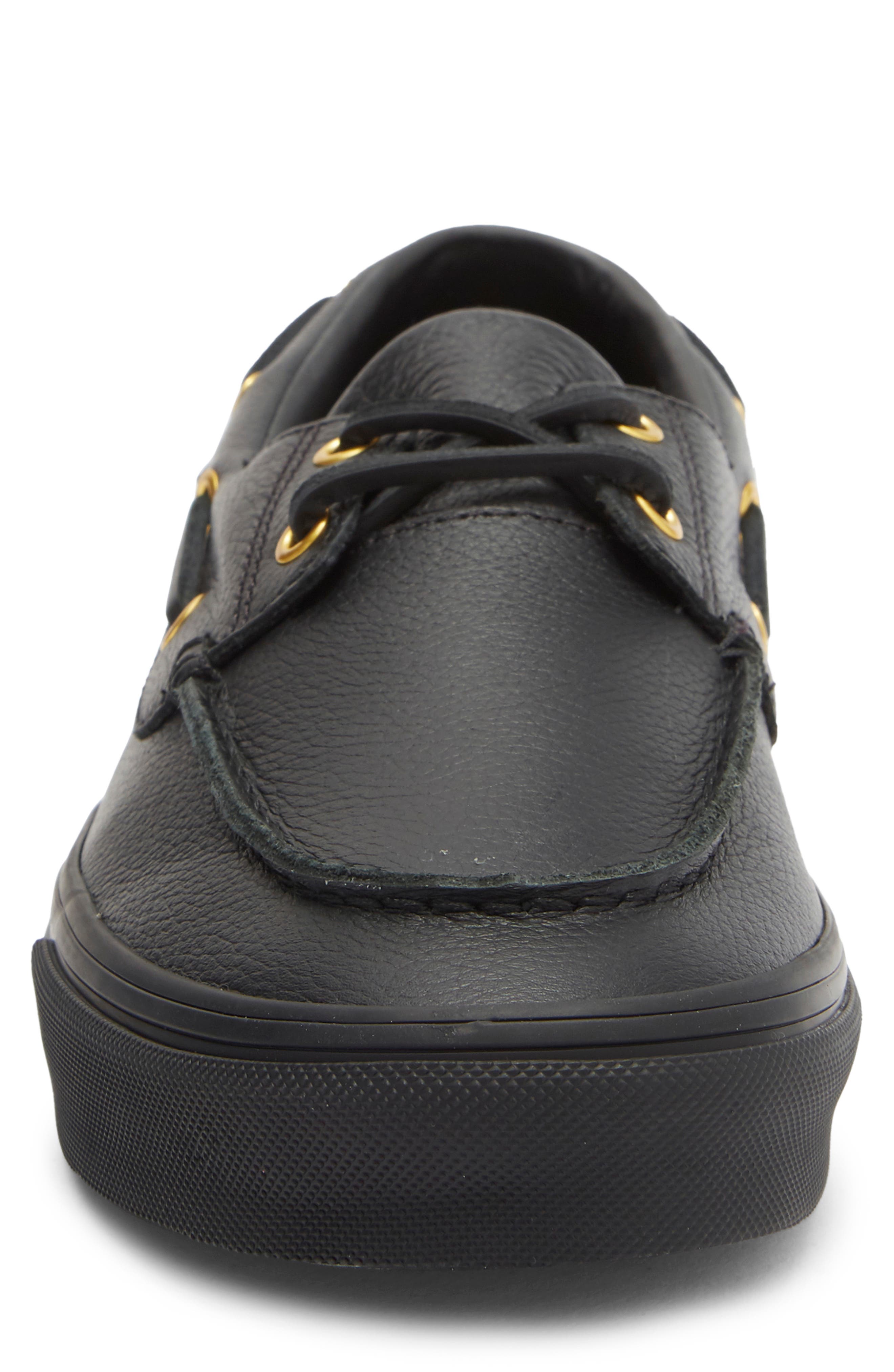 Vans 2-Eyelet Boat Shoe, Alternate, color, Black