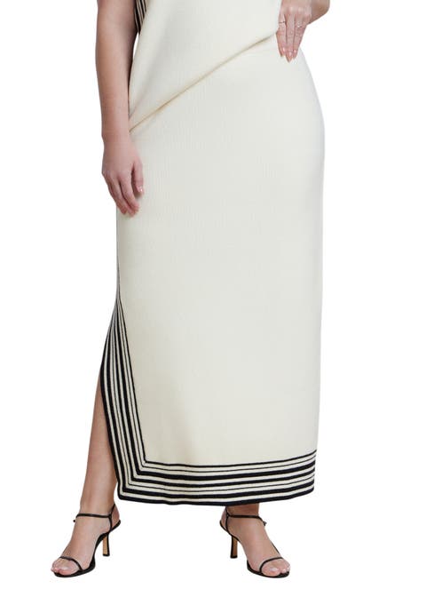 Stripe Detail Sweater Maxi Skirt