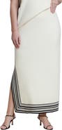 ELOQUII Stripe Detail Sweater Maxi Skirt