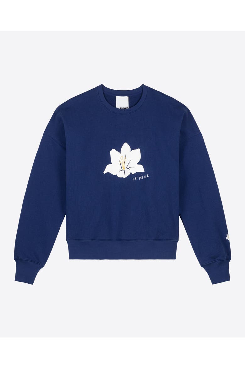 Perennial Navy Sweatshirt, Main, color, Lily Blue