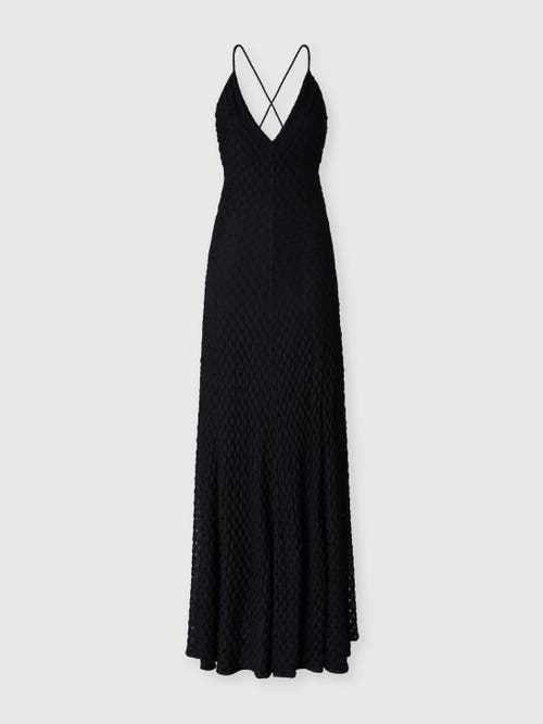 Missoni Womens Strappy Halterneck Woven Maxi Dress Black Beauty In Black
