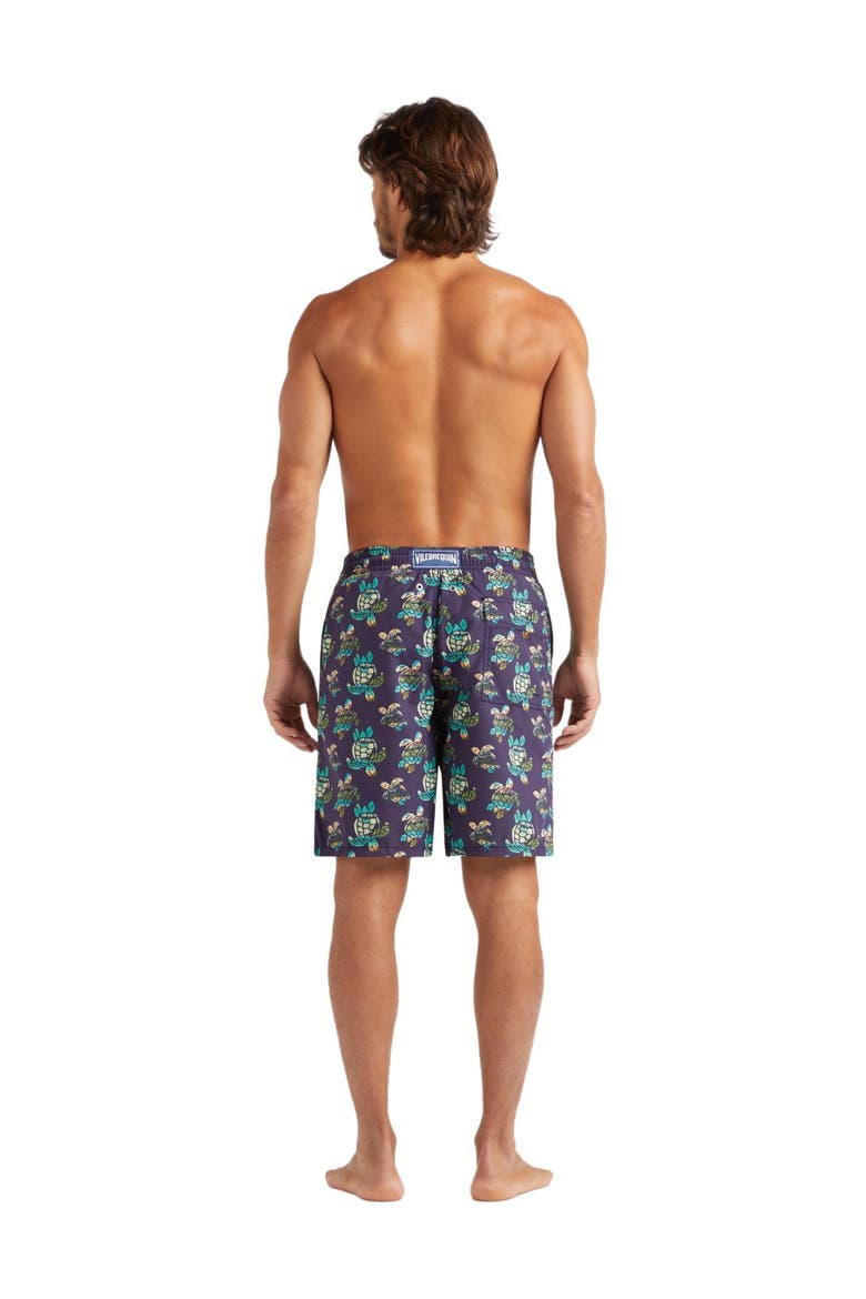 Men's Landscape Turtle Board Shorts, Alternate, color, MINUIT