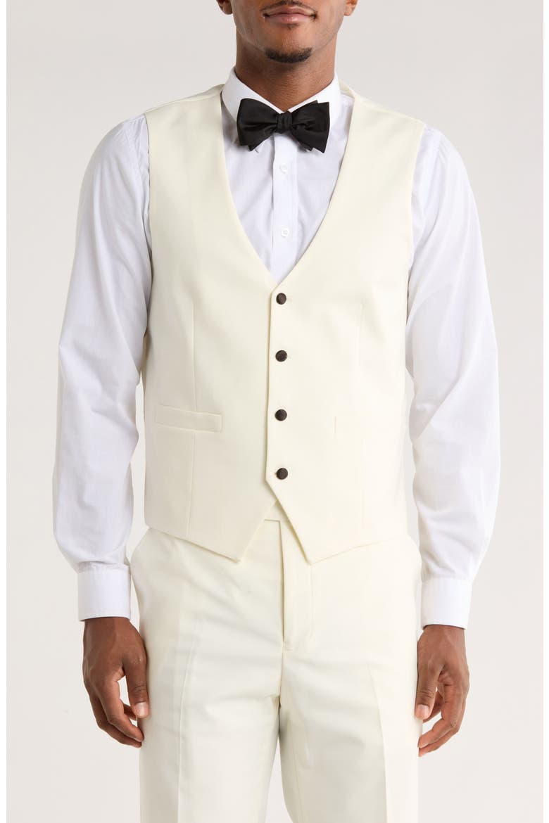 Ivory Shawl Collar 3-Piece Tuxedo, Alternate, color, IVORY/BLACK