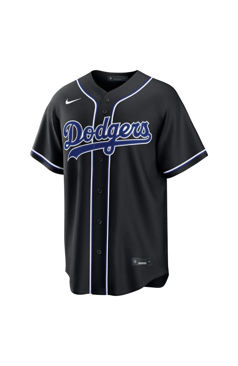 Nike Men's Nike Freddie Freeman Los Angeles Dodgers Fashion Replica Black Out Jersey, Alternate, color, Black