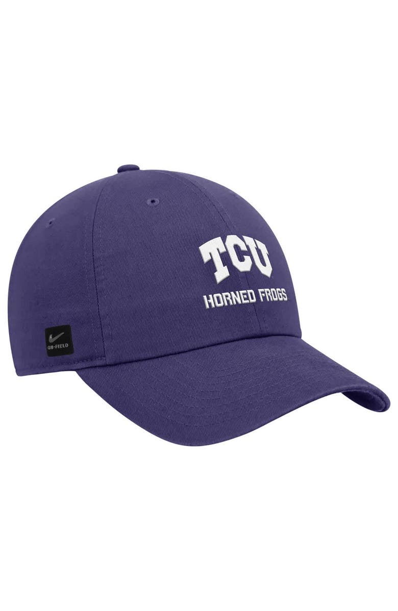 Nike Men's Nike Purple TCU Horned Frogs 2025 On-Field Club Adjustable Hat, Alternate, color, Purple