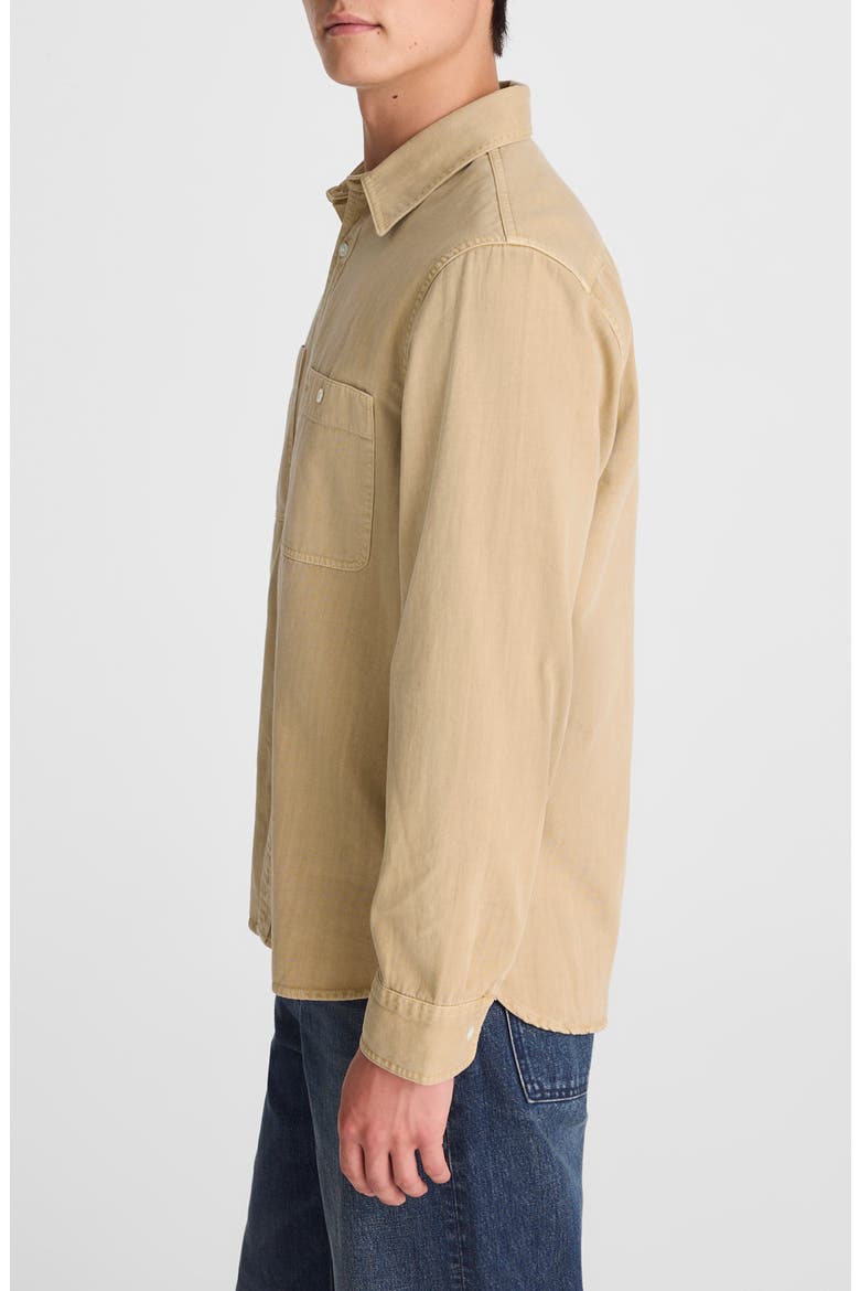 Cotton Button-Up Work Shirt, Alternate, color, DISTRESSED ROPE