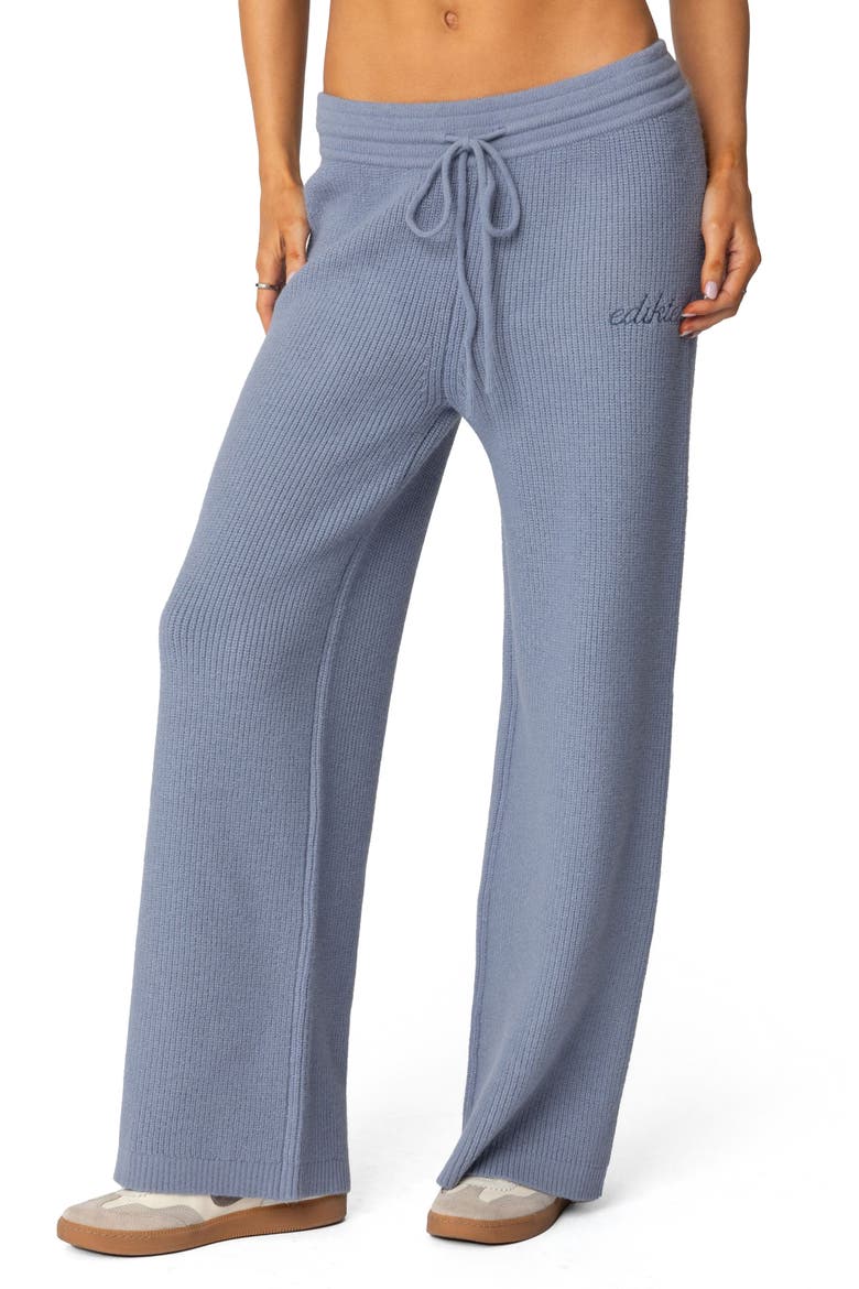 Kris Ribbed Sweatpants, Main, color, BLUE