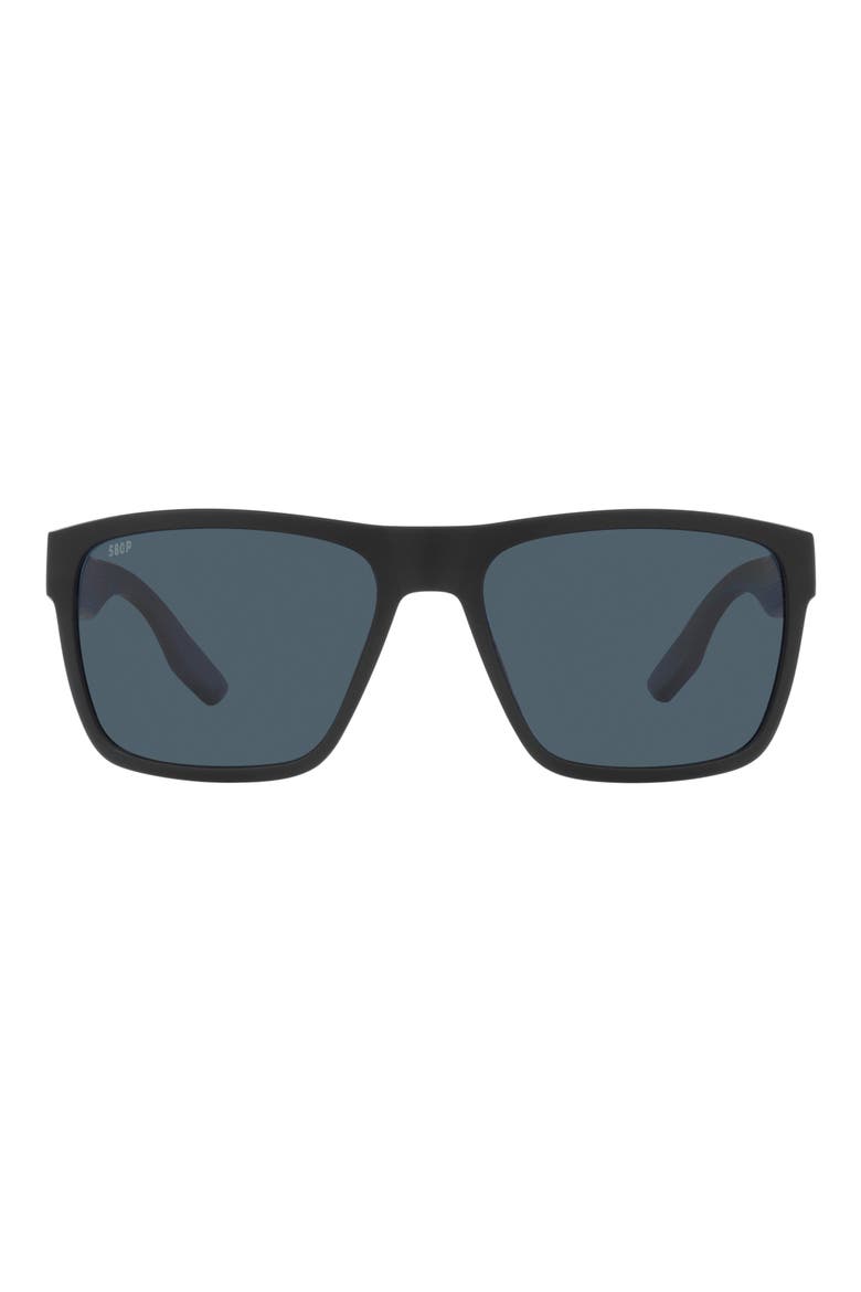 Paunch XL 59mm Square Sunglasses, Main, color, MATTE BLACK