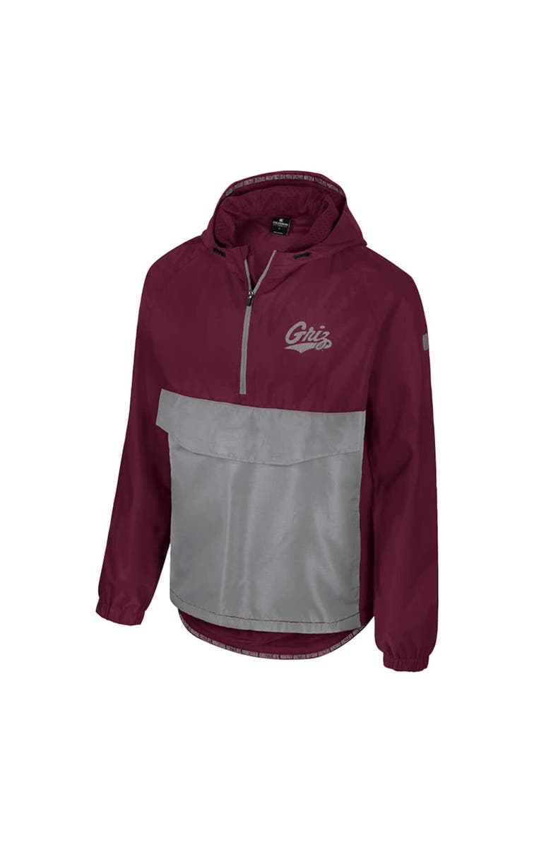 COLOSSEUM Men's Colosseum  Maroon Montana Grizzlies Reloaded Anorak Half-Zip Jacket, Alternate, color, 