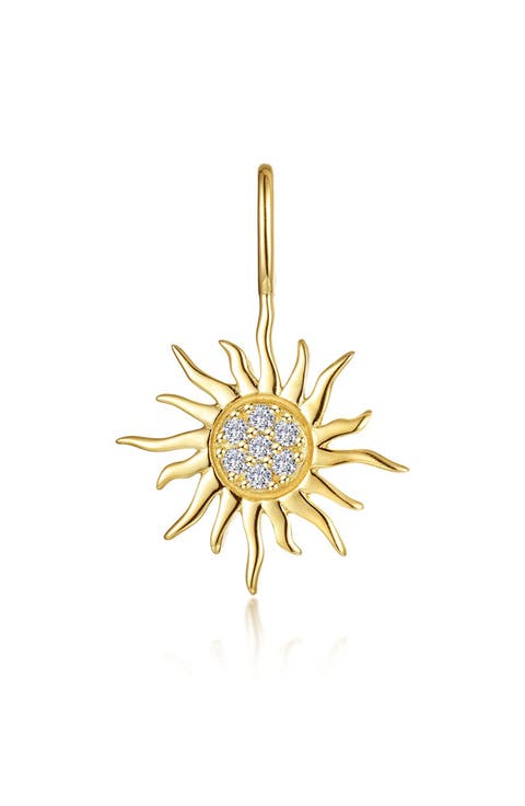 Golden Sun Simulated Diamond Charm