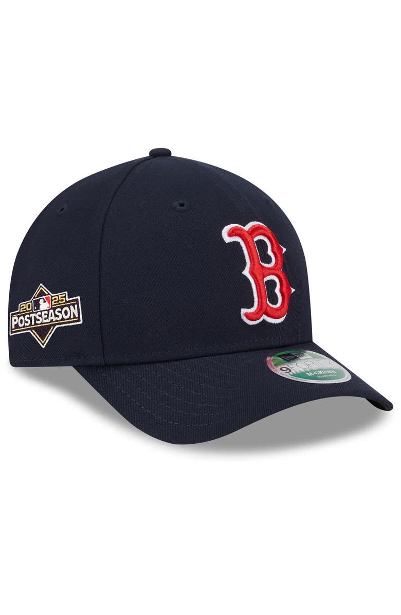 New Era Men's New Era Navy Boston Red Sox 2025 MLB Postseason Side Patch 9FORTY Adjustable Hat, Main, color, 