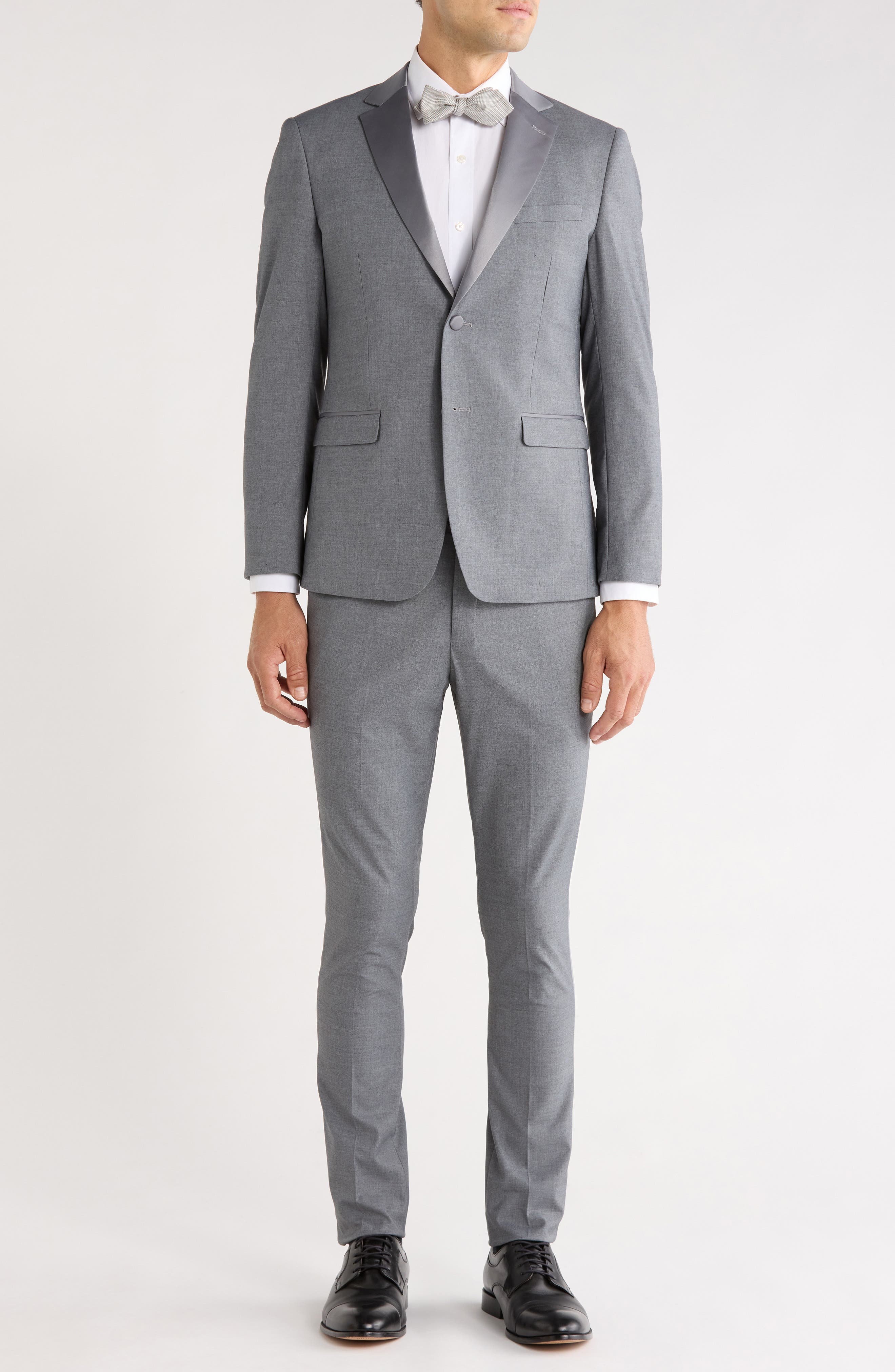 One-Button Satin Peak Lapel Tuxedo
