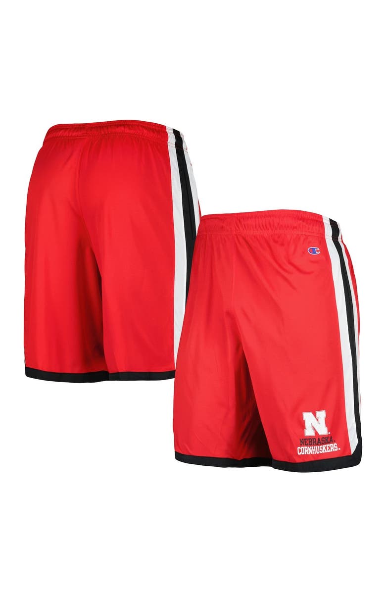 Champion Men's Champion Scarlet Nebraska Huskers Basketball Shorts, Main, color,