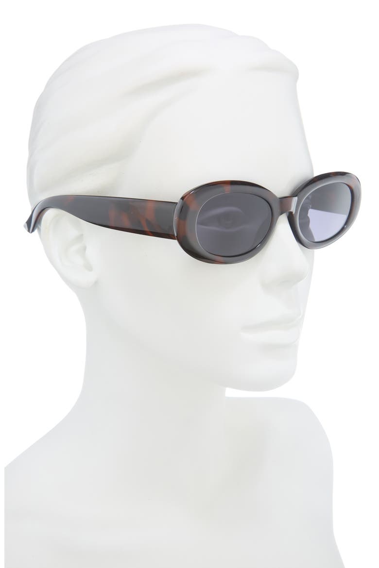 Chunky Oval Sunglasses, Alternate, color, TORTOISE