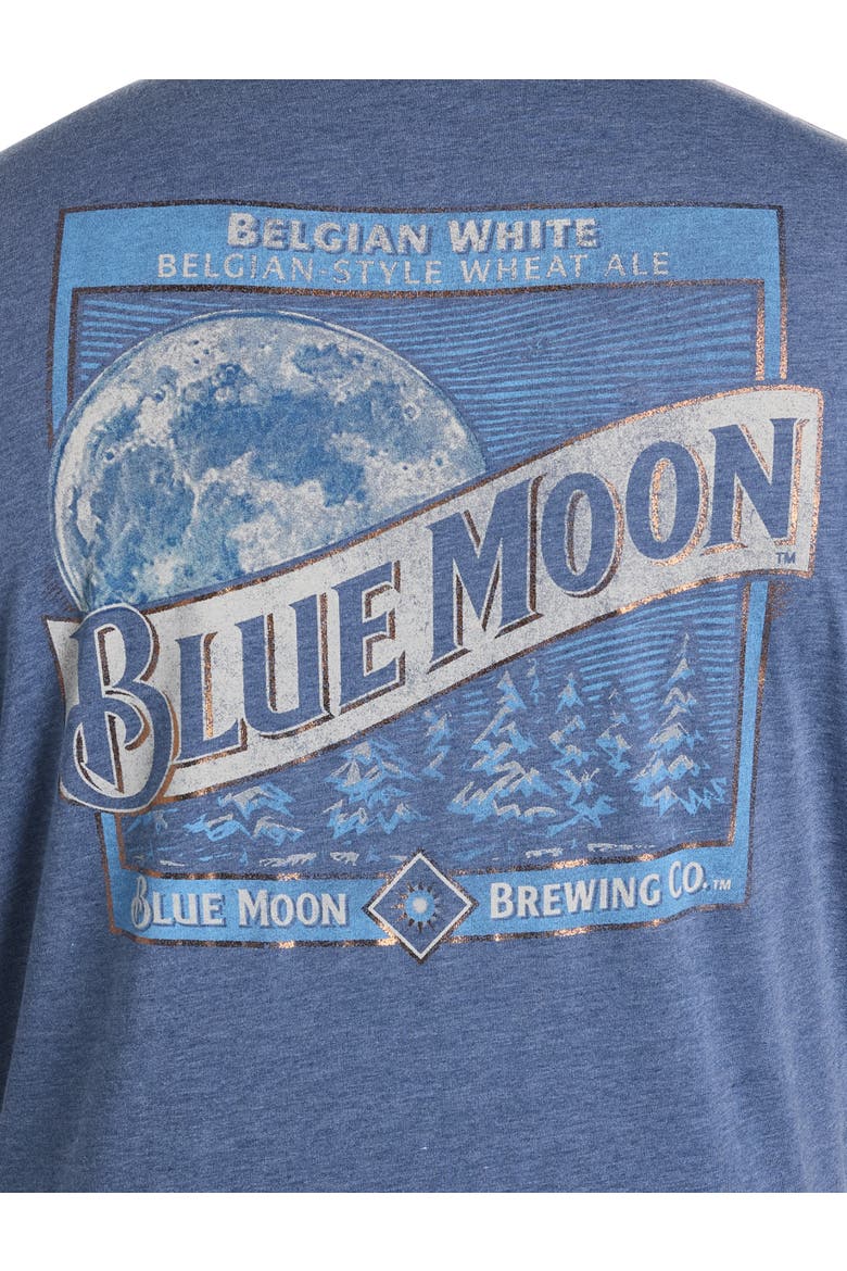 Big & Tall Blue Moon Label Graphic Tee, Alternate, color, INSIGNIA BLUE