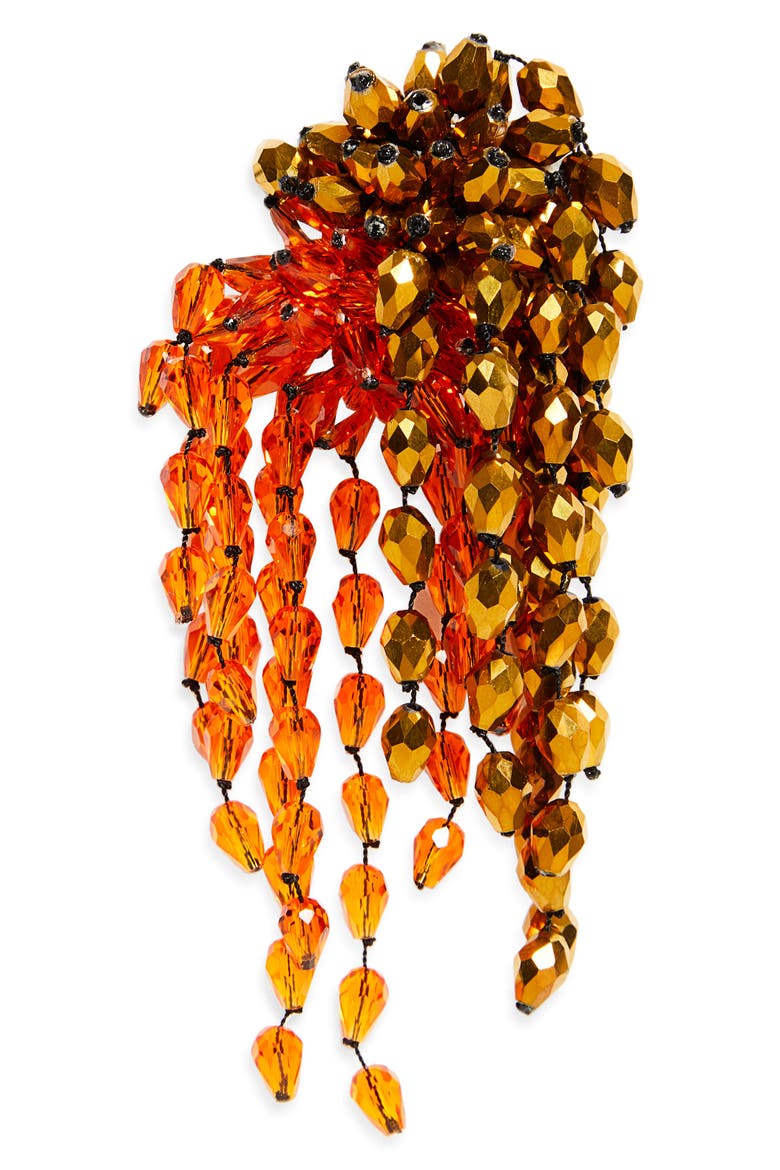 Single Drop Earring, Main, color, TANGERINE/ BRONZE TABZ