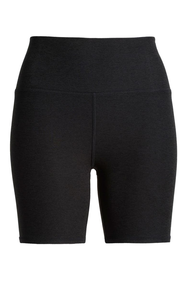 Clean Elevation High Waist Bike Shorts, Alternate, color, BLACK HEATHER
