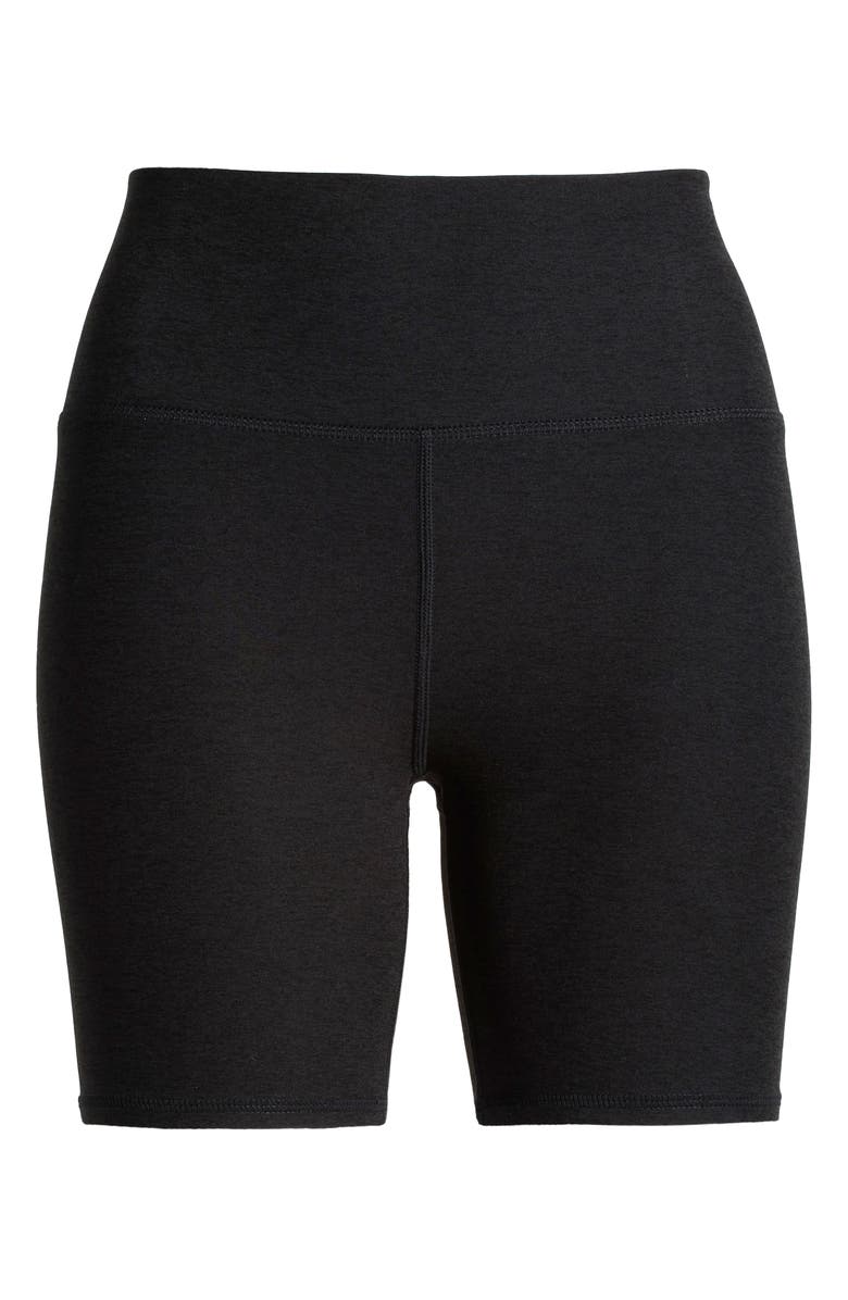 Vuori Clean Elevation High Waist Bike Shorts, Alternate, color, Black Heather