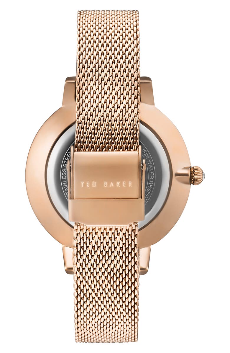 Ted Baker London Kate Round Mesh Strap Watch, 38mm, Alternate, color, 