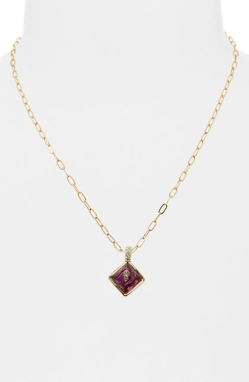 KURT GEIGER KURT GEIGER LONDON EAGLE HEAD CRYSTAL PENDANT NECKLACE