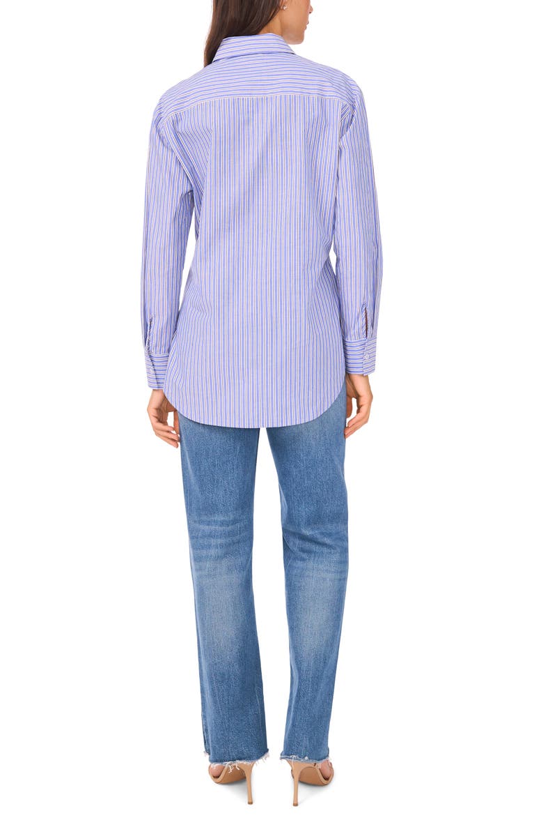 Halogen<sup>®</sup> Stripe Poplin Button-Up Shirt, Alternate, color, Wedgewood