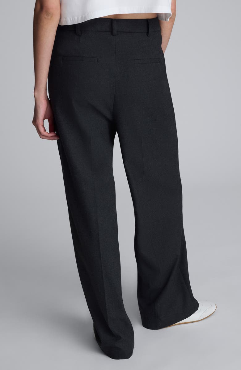 Kenneth Cole High Waist Wide Leg Pants, Alternate, color, Char Cole