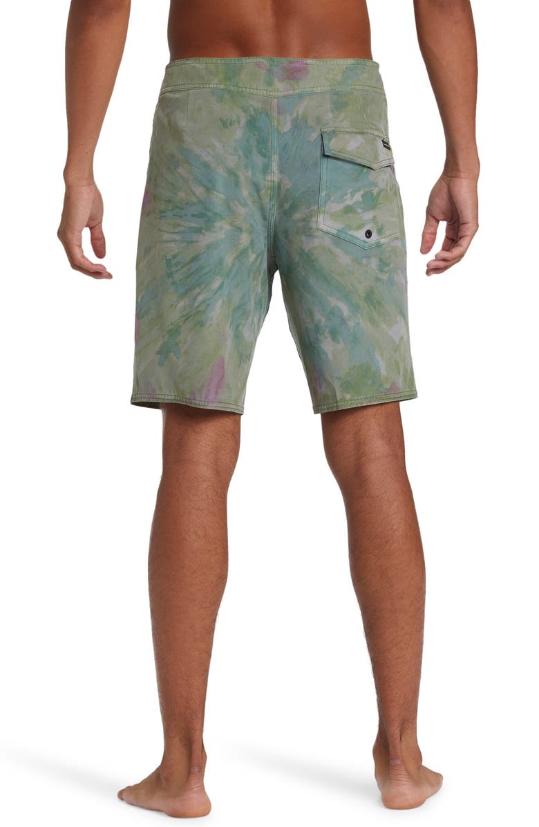 Quiksilver Surfsilk Straight Tie Dye Board Shorts, Alternate, color, Seaspray Beach Club Casual