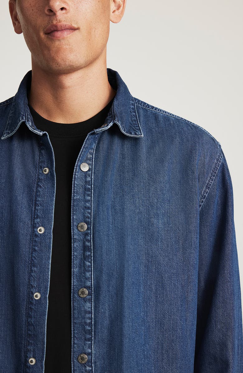 Mavi Jeans Roy Denim Snap-Up Shirt, Alternate, color,