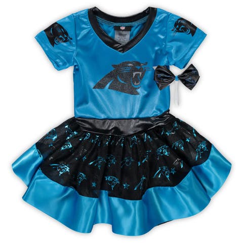 Girls Toddler Blue Carolina Panthers Tutu Tailgate Game Day V-Neck Costume