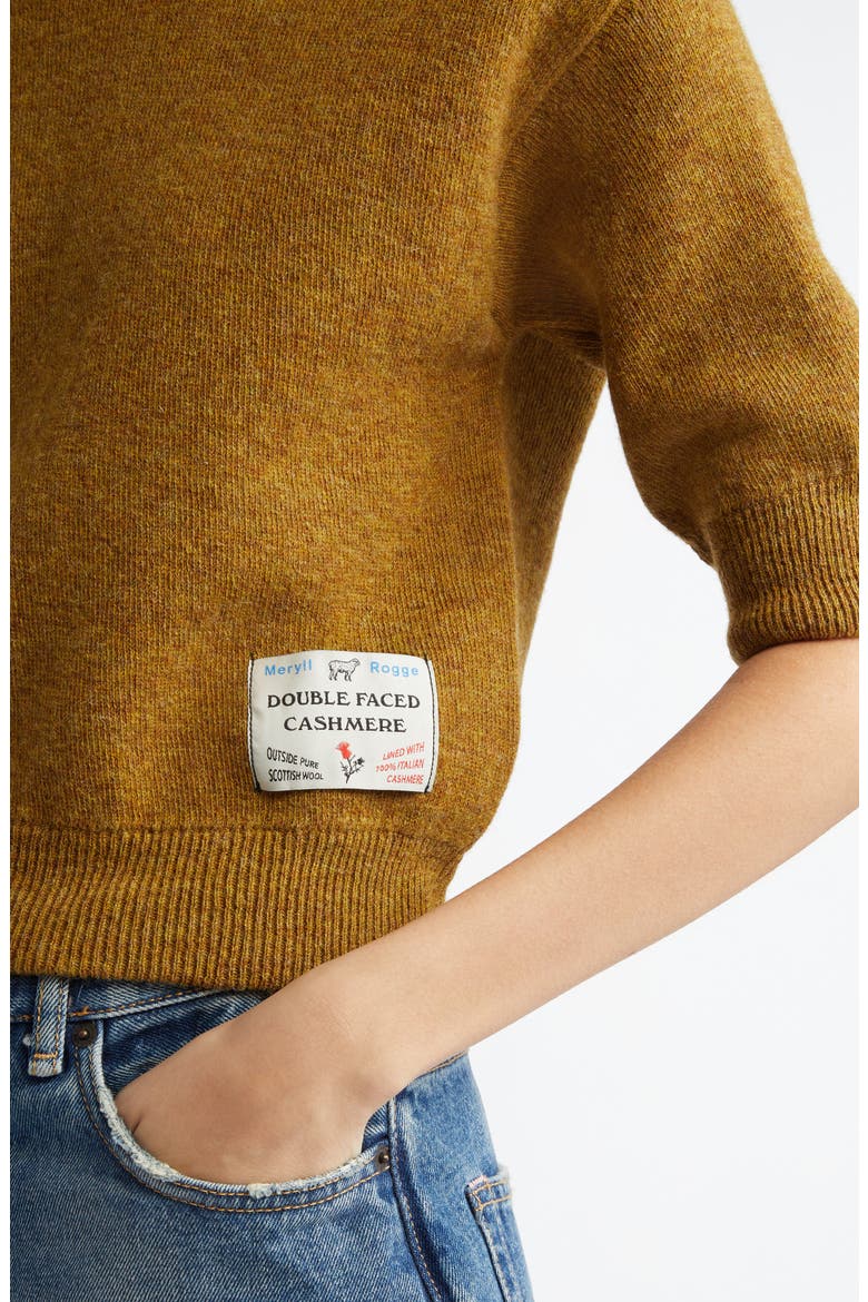 Double Face Wool & Cashmere Sweater, Alternate, color, OCRA