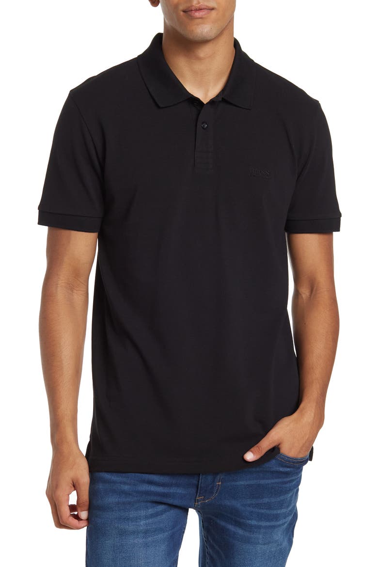 Piro Solid Polo, Main, color, BLACK