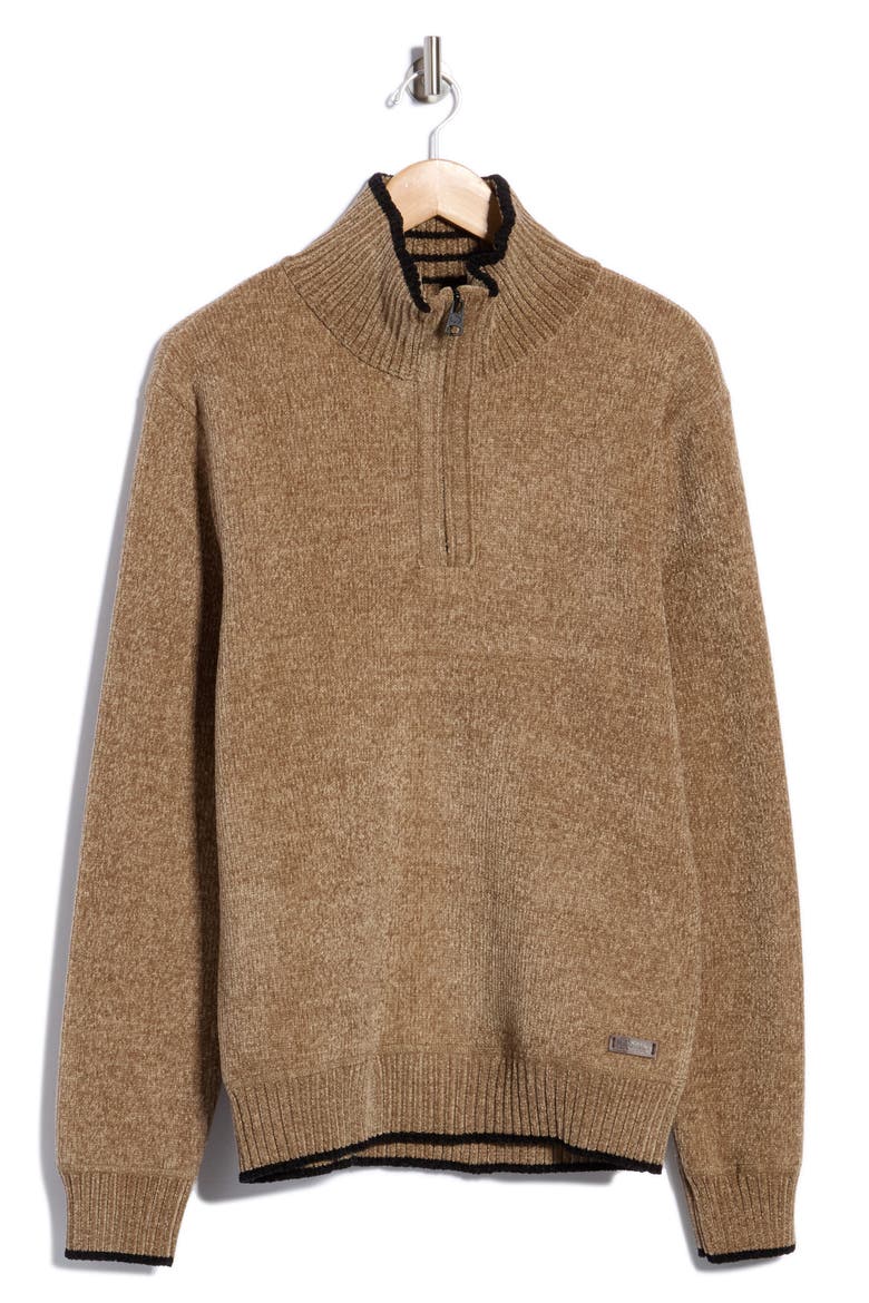 Warner Quarter Zip Sweater, Main, color, ERMINE COMBO