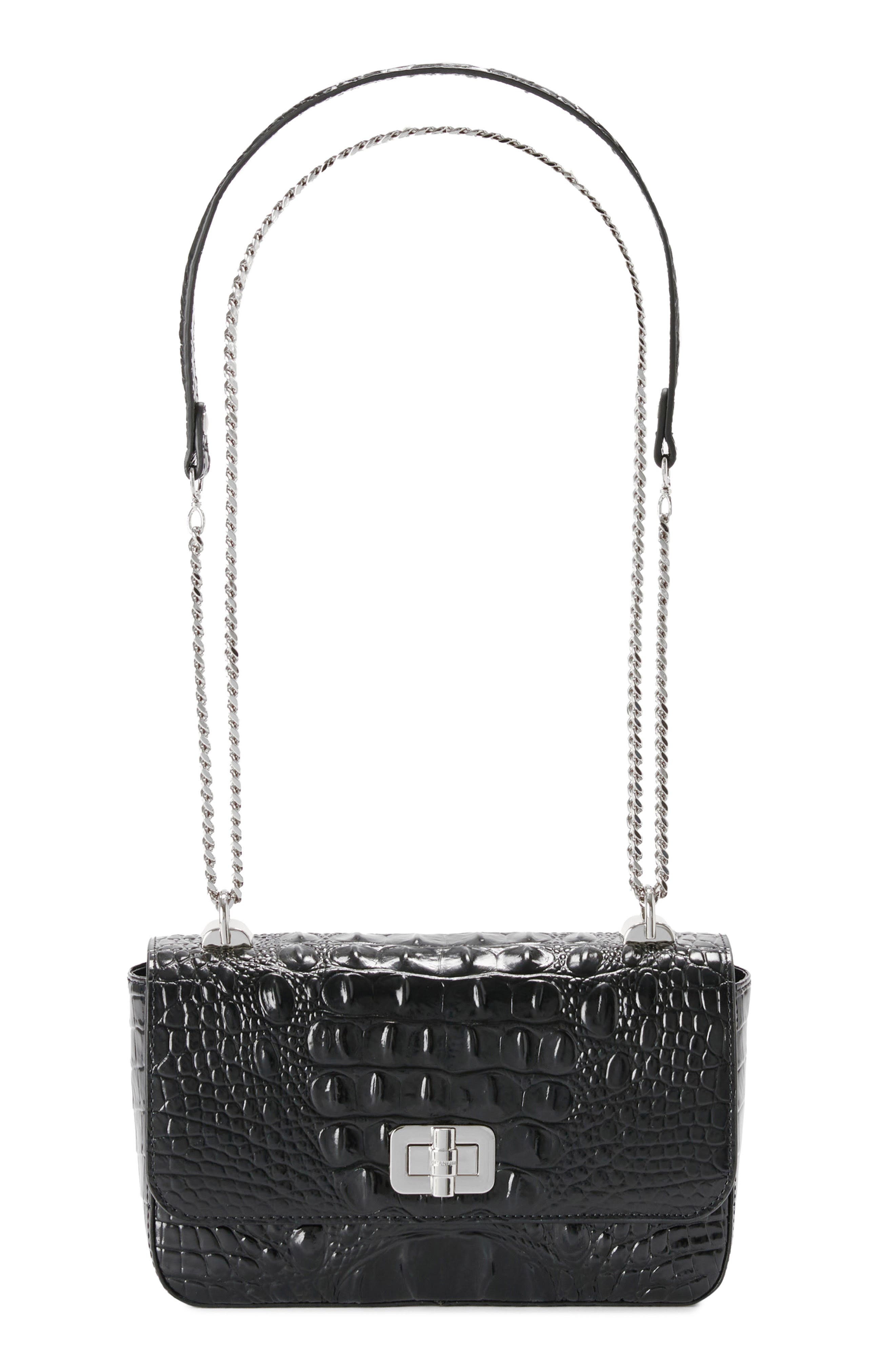 Brahmin Rosa Croc Embossed Leather Convertible Crossbody Bag, Alternate, color, 