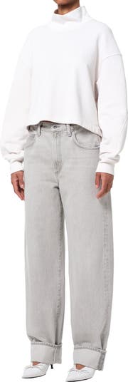 Isra Mock Neck Fleece Cotton Pullover