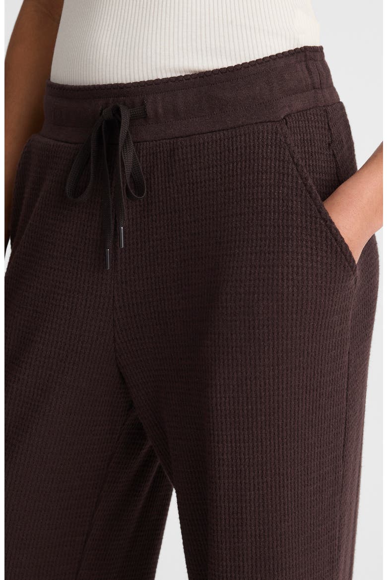 Waffle Wide Leg Pajama Pant, Alternate, color, MOLASSES