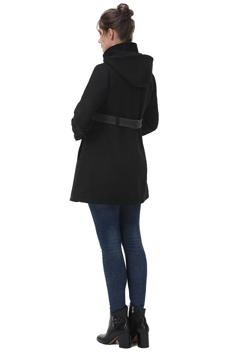 Adeline Wool Blend Maternity Coat, Alternate, color, BLACK/GRAY