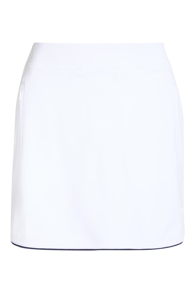 Mid Rise Tulip Hem Piqué Golf Skort, Alternate, color, SNOW/TWILI