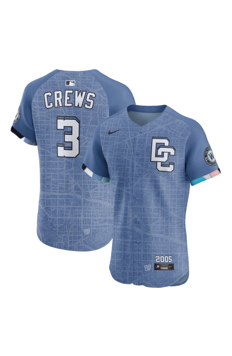 Nike Men's Nike Dylan Crews Blue Washington Nationals 2025 City Connect Elite Player Jersey, Main, color, Blue