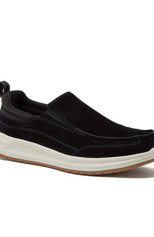 Lands' End Casual Slip On Loafers In Black/cream