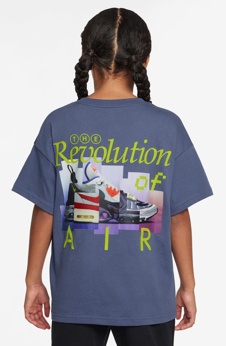 Nike Kids' Revolution of Air Graphic T-Shirt, Alternate, color, Diffused Blue