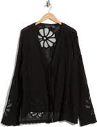 Forgotten Grace Floral Embroidered Tie Front Cardigan