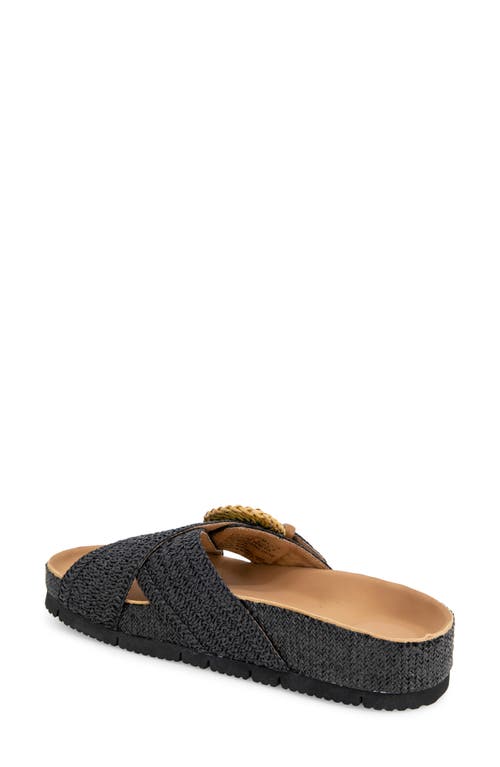 Shop Gentle Souls By Kenneth Cole Gentle Souls Louisa Buckle Sandal In Black Raffia