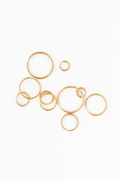 Pip Pop Thin Gold Hoop 8mm Earrings