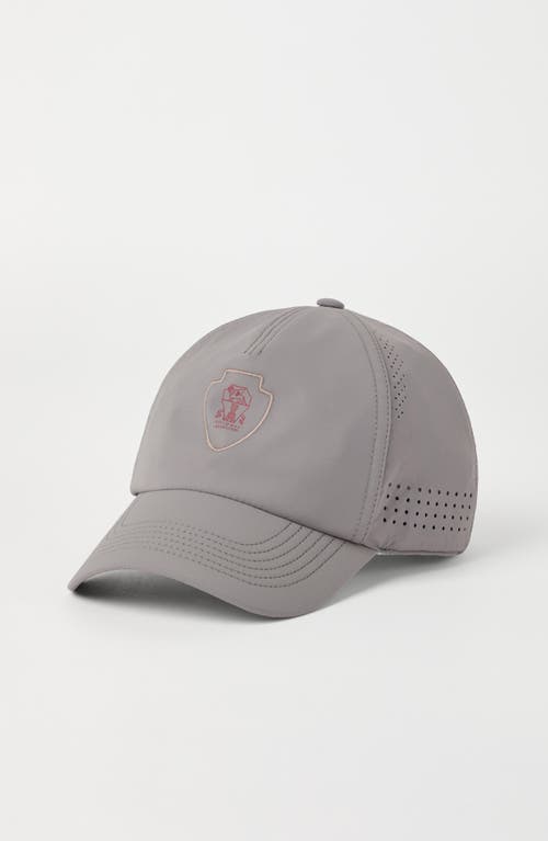 Brunello Cucinelli Baseball Cap With Logo In Grey