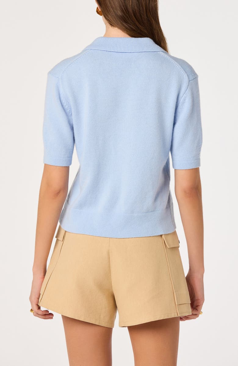 ASTR the Label Brauwin Collared Short Sleeve Sweater, Alternate, color, Blue