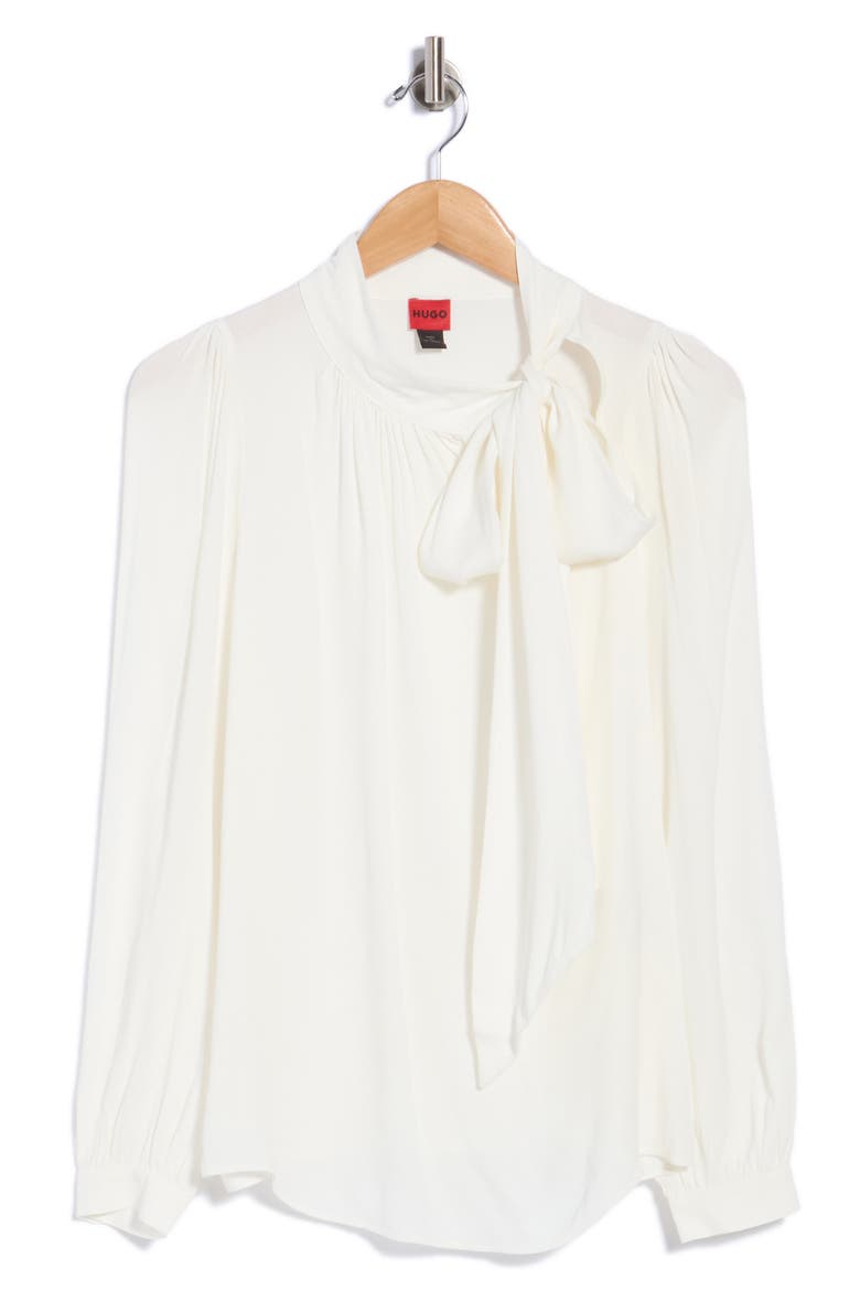 Cerela Tie Neck Top, Main, color, OPEN WHT